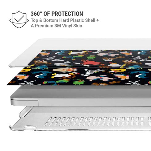 Looney Tunes Identity Pattern MacBook Air 15in (2023-2025) Case plus Skin